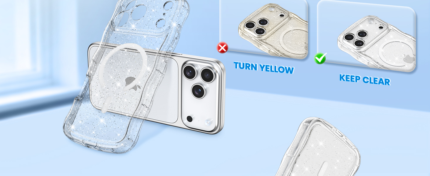 crystal Clear case transparent case magnetic case glitter case Glossy case cute case aesthetic case