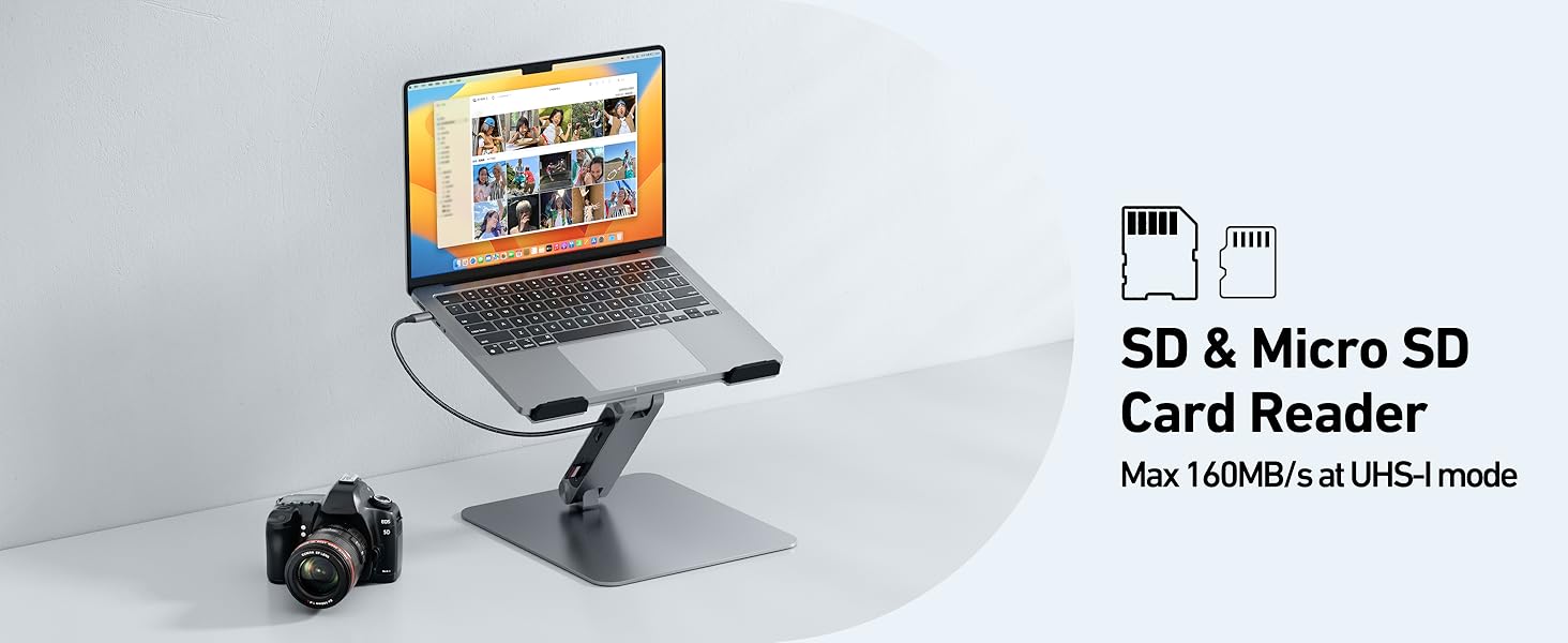 BENFEI Laptop Stand with USB C 7in1 Docking Station