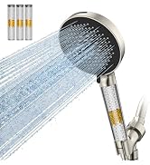 SR SUN RISE NSF Certified Filtered Shower Head with Handheld for Hard Water to Remove Chlorine Hi...