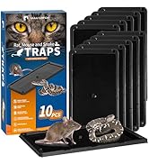 LULUCATCH Sticky Mouse Trap, 10 Pack Large Glue Traps, Pre-Baited Heavy Duty Non-Toxic Bulk Glue ...