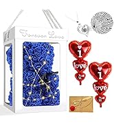 CODE FLORIST Rose Bear Valentines Day Gifts for Her,Artificial Flower Teddy Bear, Cute Romantic B...