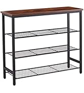 Donext 4-Tier Metal Shoe Rack, Modern Multifunctional Shoe Storage Shelf with MDF Top Board, 1 pc...
