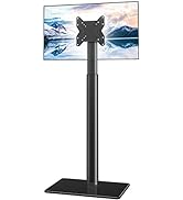 Universal TV Stand with Mount 100 Degree Swivel Height Adjustable and Tilt Function for 19 to 42 ...