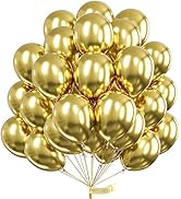 PartyWoo Gold Balloons 100pcs 12 Inch Gold Latex Helium Balloons for Birthday Wedding Anniversary...