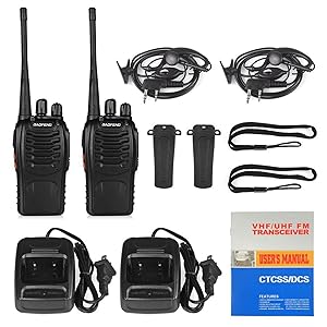 Walkie Talkies for Adults Long Range Baofeng BF-888S Professional Handheld 16 Channel Two Way Radio