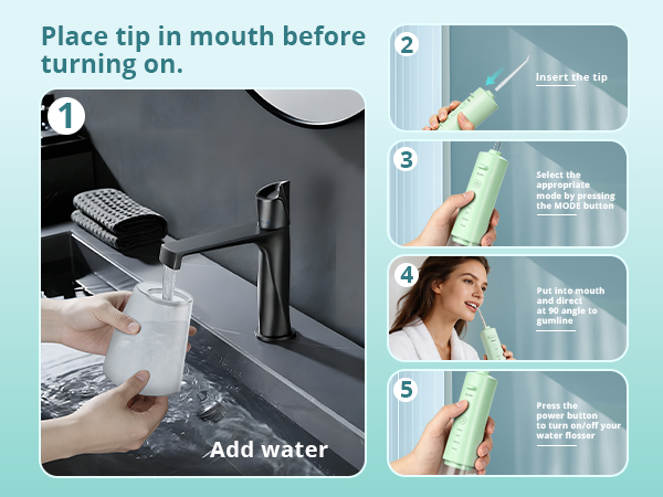 Water flosser Instruction manual