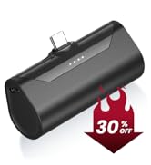 Mini Portable Charger USB C 4800mAh Ultra-Compact 15W Fast Charger USB C Power Bank Plug-in Type-...