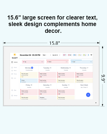 15.6 inch digital calendar