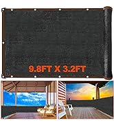 Balcony Privacy Screen, Shade Cloth with Grommet 10X3.4ft Mesh Shade Net Decorative Fence Garden ...