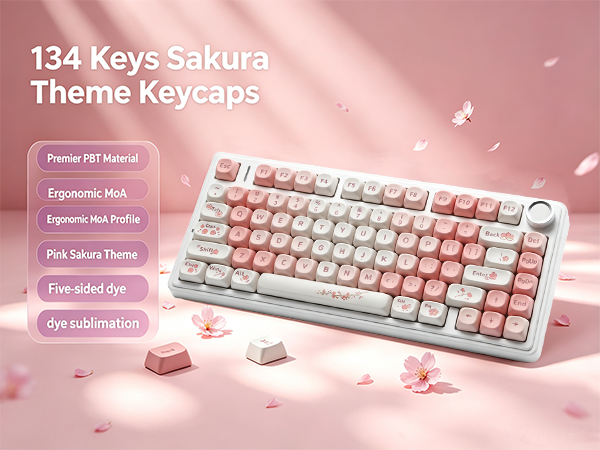pink moa keycaps