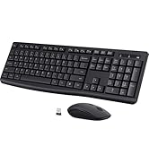 Wireless Keyboard and Mouse Combo, COLIKES 2.4G USB Cordless Mouse and Keyboard, 3 Level DPI Slim...