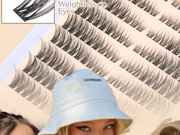 Natural lash clusters wispy eyelash cluster lashes extensions