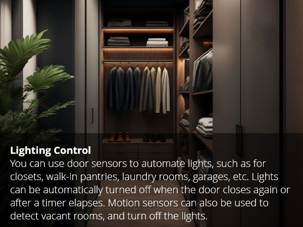 door sensor application: lighting control