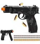 DaoDaoZhu Soft Bullet Toy Gun Shell Ejecting with 48 Bullets, Toy Guns for Boys, Toy Pistol Fidge...