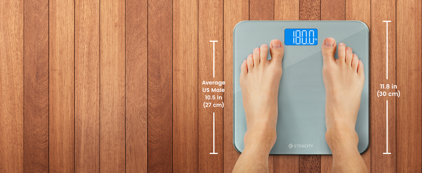 The wide, durable frame offers you plenty of support when you check your weight.