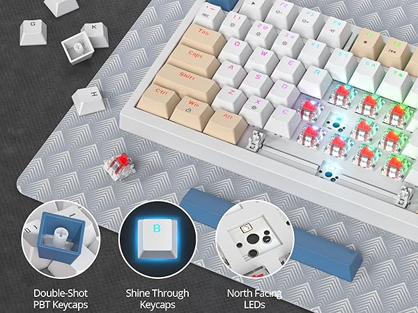 75% gaming keyboard hot swappable