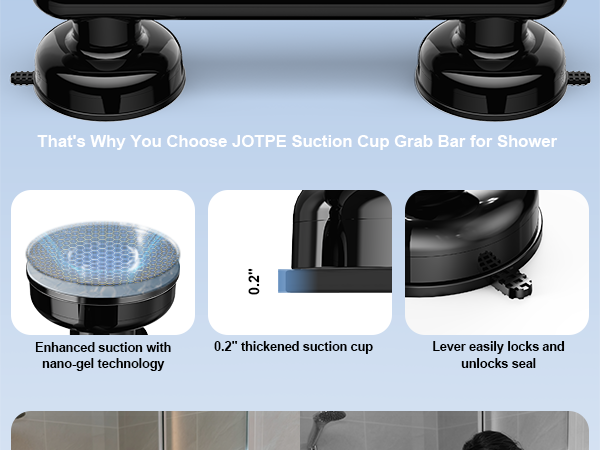 shower grab bars suction