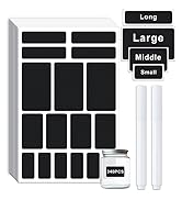GAUENEEN 340 Pcs Removable Chalkboard Labels, 4 Sizes, Erasable Reusable Labels for Storage Bins,...