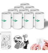10 Rolls Sticker Printer Paper, Mini Thermal Printer Paper, inkless Print Papers for Most Kids In...