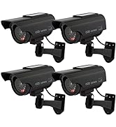 F FINDERS&amp;CO Solar Fake Security Camera, Bullet Dummy Security Camera Surveillance System with Re...