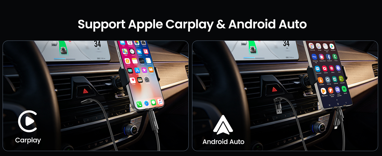 support apple carplay &amp;amp; android auto
