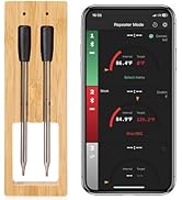 BBQ5.2 Long Range Wireless Smart Meat Thermometer with Bluetooth for BBQ, Oven, Grill, Kitchen, S...