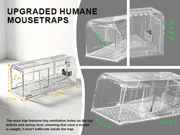 UPGRADED HUMANE MOUSETRAPS