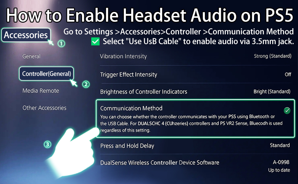 Wired PS5 controller