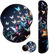 ARTSO Ergonomic Mouse Pad with Wrist Rest, Comfortable Keyboard Wrist Rest, Memory Foam Mousepad ...