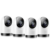 YOTON Indoor Security Camera 4pcs, 2.4G/5G WiFi, 2K 360° Baby Monitor &amp; Pet Camera w/Motion Track...