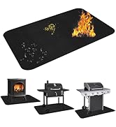LXLZSH 60 x 42 inchs Under Grill Mat for Outdoor Grill,Fireproof Mat for Charcoal,Smokers,Gas Gri...