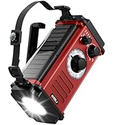 10000wAh/37000mWh Emergency Hand Crank Radio, Solar AM FM NOAA Weather Radio, 5 Charging Methods,...
