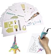 3D Drawing Templates, 20pcs 3D Pen Printing Paper Painting Graffiti Template 40 Cartoon Patterns ...