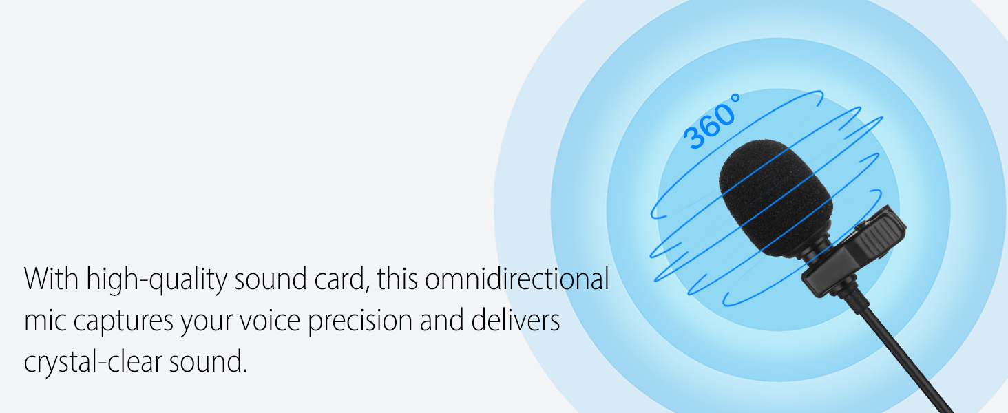 USB C Wired Lavalier Microphone for Phone