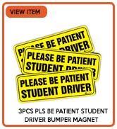pls be patient student drive bumper magnet