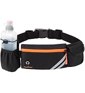 Running Belt with Water Bottle Holder: Detachable Bottle Pouch - Slim Running Belt - Large Capaci...