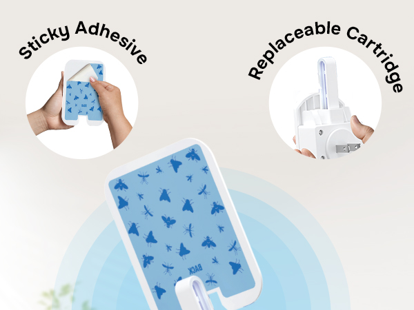 Fly Insect Trap Indoor with Night Light Plug in Bug Catcher, Pest Repeller Indoor 