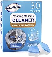 NATRUTH Washing Machine Cleaner Effervescent Tablets(30 Packs), Solid Washer Deep Cleaning Tablet...