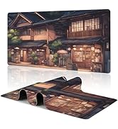 Anime Architecture Large Extended Gaming Mouse Pad Japanese Town XXL Mousepad Desk Pad for Keyboa...