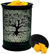 ASAWASA Metal Wax Warmer for Scented Wax,Electirc Wax Melt Warmer Candle Burner with 7 Colorful C...
