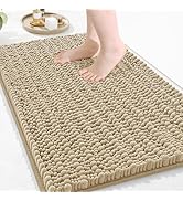 Arotive Luxury Bathroom Rugs 30x20, Extra Soft Thick Absorbent Shaggy Chenille Bath Rugs, Non-Sli...