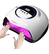 UV LED Nail Lamp with 72 Beads, 300W UV Nail Dryer Light for Gel Nails, 4 Timer, Auto Sensor,LCD ...
