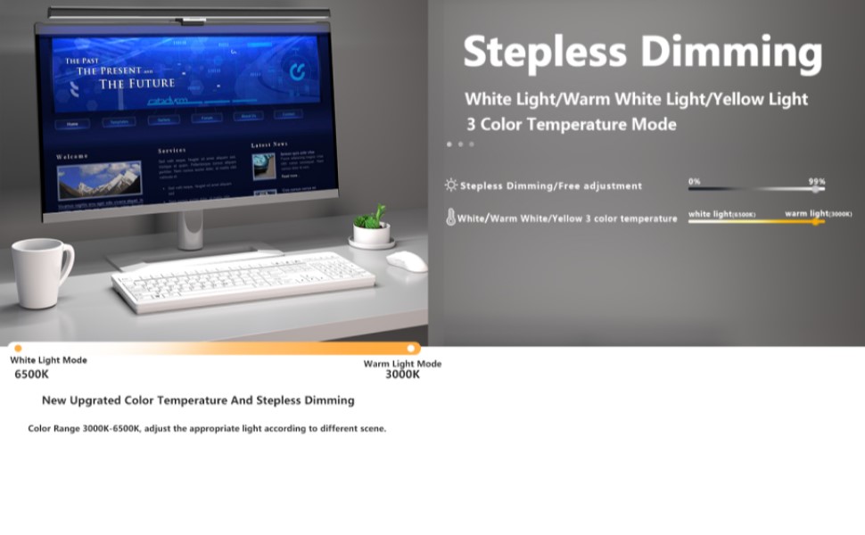 E-Reading LED Task Lamp with Dimming Adjustment