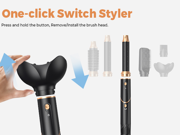 Detachable blow dryer brush