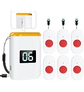 Caregiver Pager Wireless Call Button for Elderly Monitoring Vibration Call Bell Medical Alert Sys...