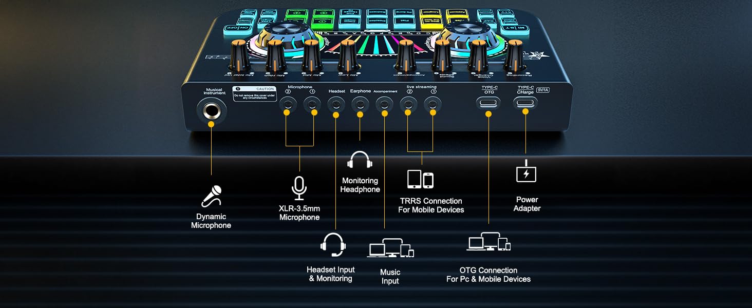 gaming mixer sound mixer for pc gaming voice changer streaming mixer