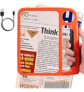 5X 10X Full Page Magnifying Glass for Reading, Rechargeable with 48 Adjustable LED Lights &amp; 3 Lig...