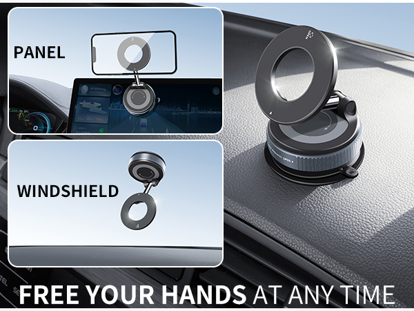 Vacuum phone mount free you hands any time