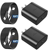 36W USB C Super Fast Charger, Type C Charger Fast Charging Android Phone Charger Block with 10FT ...