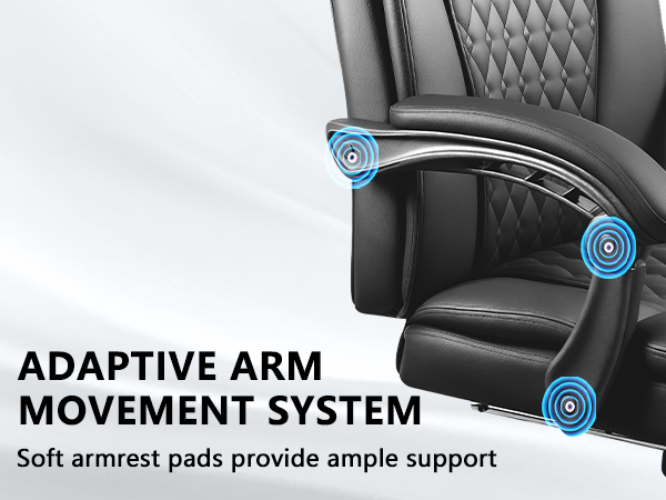 Executive Big and Tall Office Chair with Foot Rest Computer Office Chair with Adjustable Headrest 